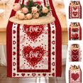 thumbnail image 7 of Mouliraty Valentine's Day Table Runner Kitchen Dining Table Decoration For Indoor Home Party Valentine's Day Rectangle Tablecloth Heart Fabric Table Cloth Washable, 7 of 7
