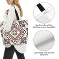 thumbnail image 4 of Kabyle Pottery Berber Motifs Canvas Shopping Bags Portable Large Capacity Groceries Morocco Africa Geometric Tote Shopper Bags, 4 of 7