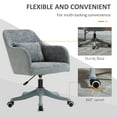thumbnail image 6 of Vinsetto Massage Barrel Office Chair, USB Powered, Gray, 6 of 9