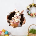 thumbnail image 5 of TIELUTT Easter Rabbit Wall Sticker Ripped 3D Sticker Funny Eggshell Rabbit Window Stickers Self Wall Decorative Stickers Sticker Set for Girls Stickers for Girls Canteen Stickers Photography Sphere Bu, 5 of 5