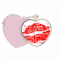 thumbnail image 1 of El día de San Valentín labio rojo amor Bolsa de viaje Mirror maquillaje corazón rosa, 1 of 4