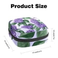 thumbnail image 2 of Sanitary Napkin Storage Bag, Seamless Purple Blooming Lilacs Flowers Pattern Portable Menstrual Pad Bag for Teen Girls Store Panty Liners Tampons Sanitary Pads for Women Ladies, 2 of 6