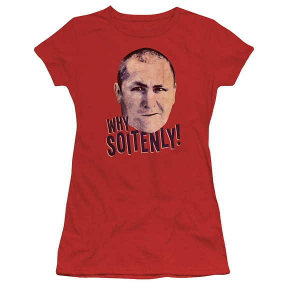 Three Stooges Why Soitenly S/S Junior Women's T-Shirt Sheer Red
