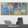 thumbnail image 2 of wall26 Framed Canvas Print Wall Art Set Blue, Teal &amp; Yellow Paint Stroke Display Abstract Shapes Illustrations Modern Art Bohemian Multicolor for Living Room, Bedroom, Office - 24"x36"x, 2 of 5