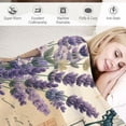 thumbnail image 3 of Orinice Lavender Flowers Butterfly Warm Lightweight Blanket Soft Fleece Blankets All Seasons Decor Gift 60x80in, 3 of 6