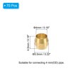 thumbnail image 2 of Uxcell 70Pcs Brass Compression Sleeves Ferrules Brass Ferrule Fitting for 4mm OD Tube, 2 of 6