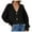 Black, variant on Lisingtool sweaters for women women's long sleeve knit sweater open front cardigan button loose outerwear black
