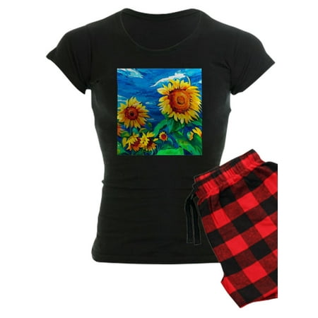 

CafePress - Sunflowers Painting Pajamas - Women s Dark Pajamas
