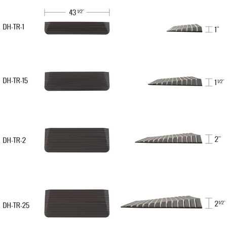 Silver Spring Solid Rubber Threshold Ramp - 2" Rise
