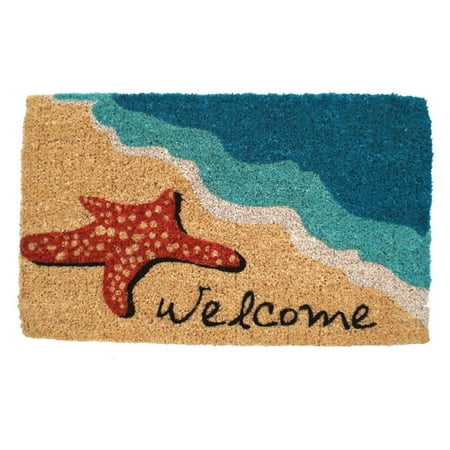 UPC 788460019311 product image for Starfish Welcome 18 x 30 Hand Woven Coir Doormat | upcitemdb.com