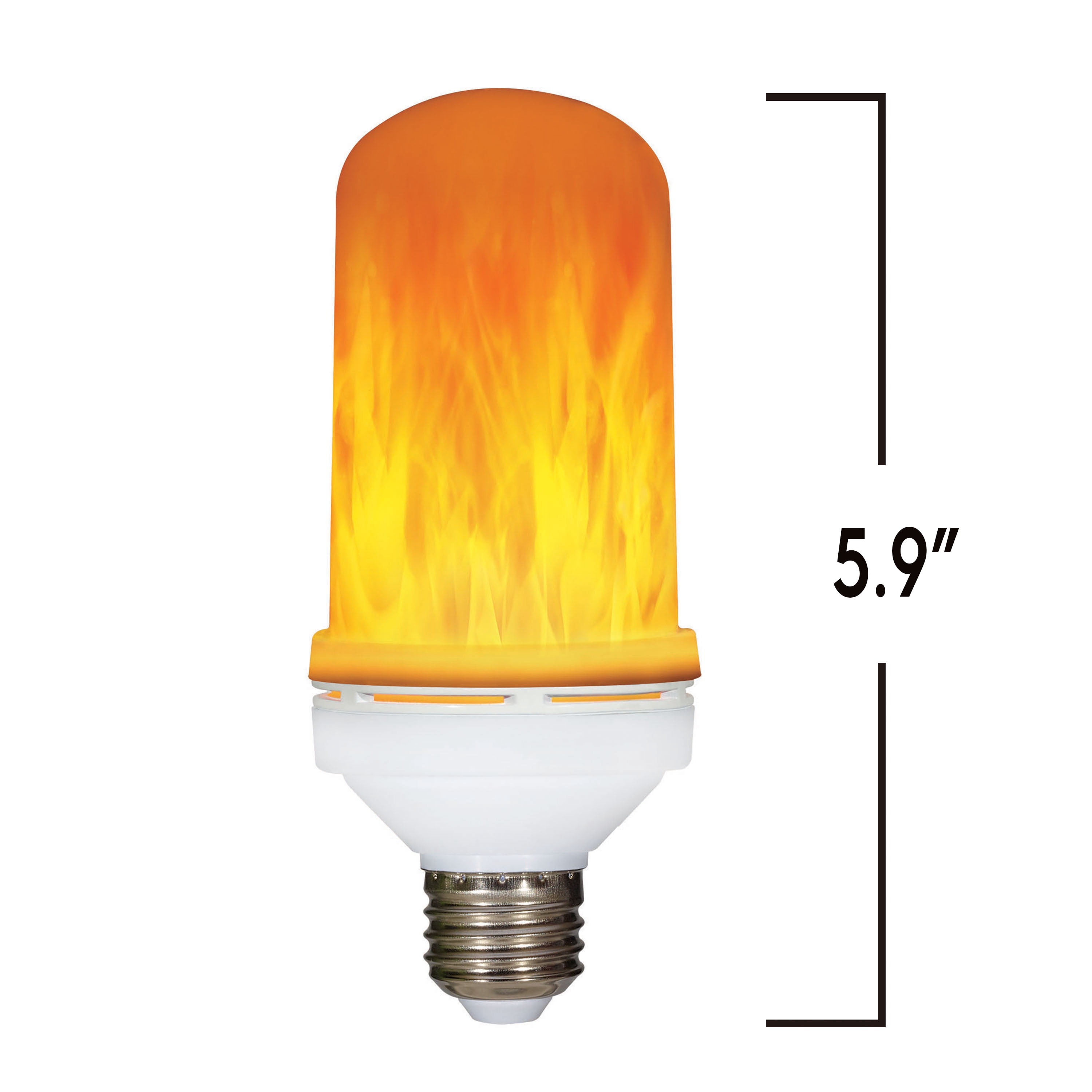 Indoor LED Flame D60 Christmas Light Bulb, 1.5 Watts, E-Z Illuminations
