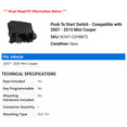 thumbnail image 2 of Push To Start Switch - Compatible with 2007 - 2015 Mini Cooper 2008 2009 2010 2011 2012 2013 2014, 2 of 2