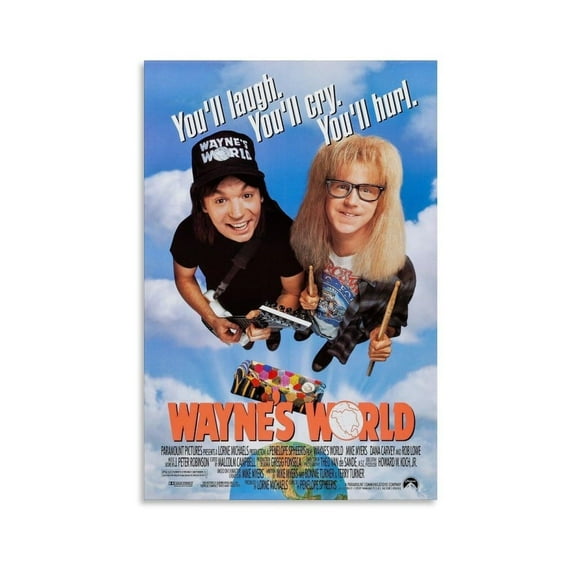 Wayne's World Movie Poster Canvas Wall Art Poster Decorative Bedroom Modern Home Print Picture Artworks Posters