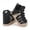 Black, variant on 2PCS Baby Girls Princess Shoes with Hair Band, Infant Non-Slip Soft Sole Cute Shoes