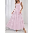 thumbnail image 7 of PRETTYGARDEN Womens Summer Casual Maxi Dresses Striped Square Neck Sleeveless Boho Flowy Sundress Beach Vacation Clothes, 7 of 7