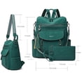 thumbnail image 3 of Shrrie Backpack Purse for Women Fashion Leather Backpack Purse Designer Travel Backpack Convertible Shoulder Bag with Wristlet for Work College, 3 of 6