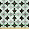 thumbnail image 2 of Ambesonne Mid Century Fabric by the Yard Microfiber, Retro Style Atomic, 10 Yards, Pale Grey Black Red, 2 of 2