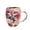 Red, variant on Insulated Double Wall Glass Coffee Cup Aesthetic Floral Pattern With Handle For Home Office Hot Beverage 350ML
