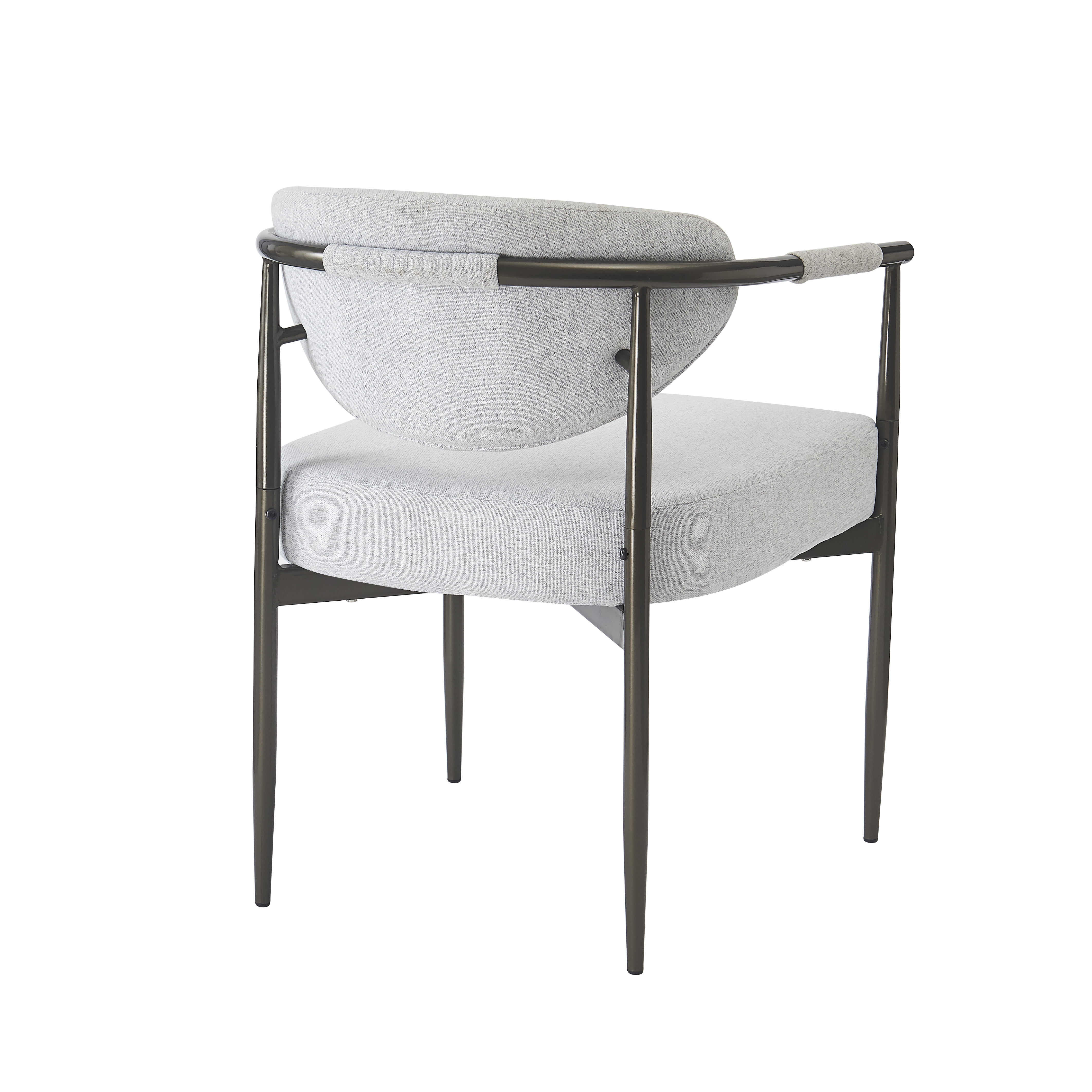 Euroco Upholstered Dining Chairs Set of 2, Modern Kitchen Accent Chairs with RCushion Seat & Metal Legs, Armchairs for Kitchen,Living Room, Restaurant