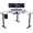 Black Frame / White Surface, variant on VersaDesk® PowerLift Corner Electric Desk Workstation, Electric Corner Desk Adjustable Height L-Shaped Office Desk with Programmable Controls | Maple Surface (60" x 60")