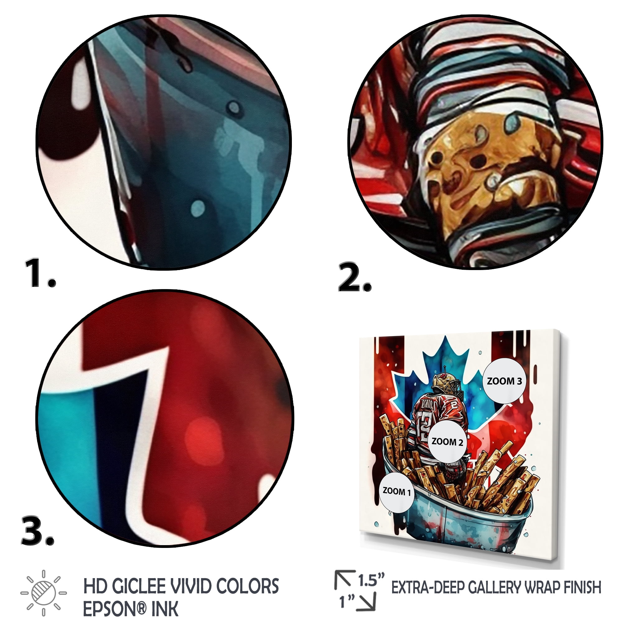 Designart Goal Tender In Poutine II Canvas Wall Art