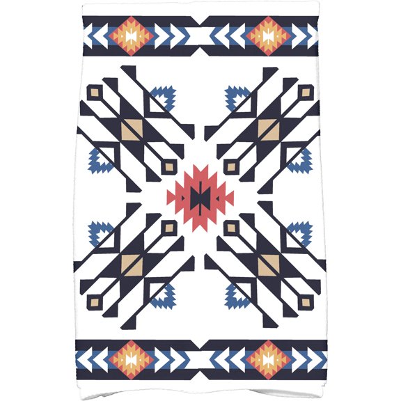 Simply Daisy 18" x 30" Jodhpur Border 4 Geometric Print Kitchen Towel