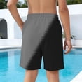 thumbnail image 5 of Cethrio Boys Beach Shorts, Summer Stretchy Elastic Waist Relaxed Fit Board Shorts Gray Size 10-12, 5 of 7
