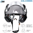 thumbnail image 4 of Casco de seguridad para construcción CE con visera, gafas integradas, orejeras, pegatinas reflectantes para ingenieros, casco ABS, ANSI industrial, 4 of 5