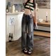thumbnail image 1 of Pantalones vaqueros de estilo Y2K para mujer, Jeans sueltos de nicho con piernas anchas para rotos, rectos, pantalones Retro de cintura alta, 1 of 5