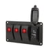 thumbnail image 3 of Panel de interruptores basculantes, interruptor basculante LED de 4 entradas, interruptor basculante USB de alta capacidad, 3 of 9