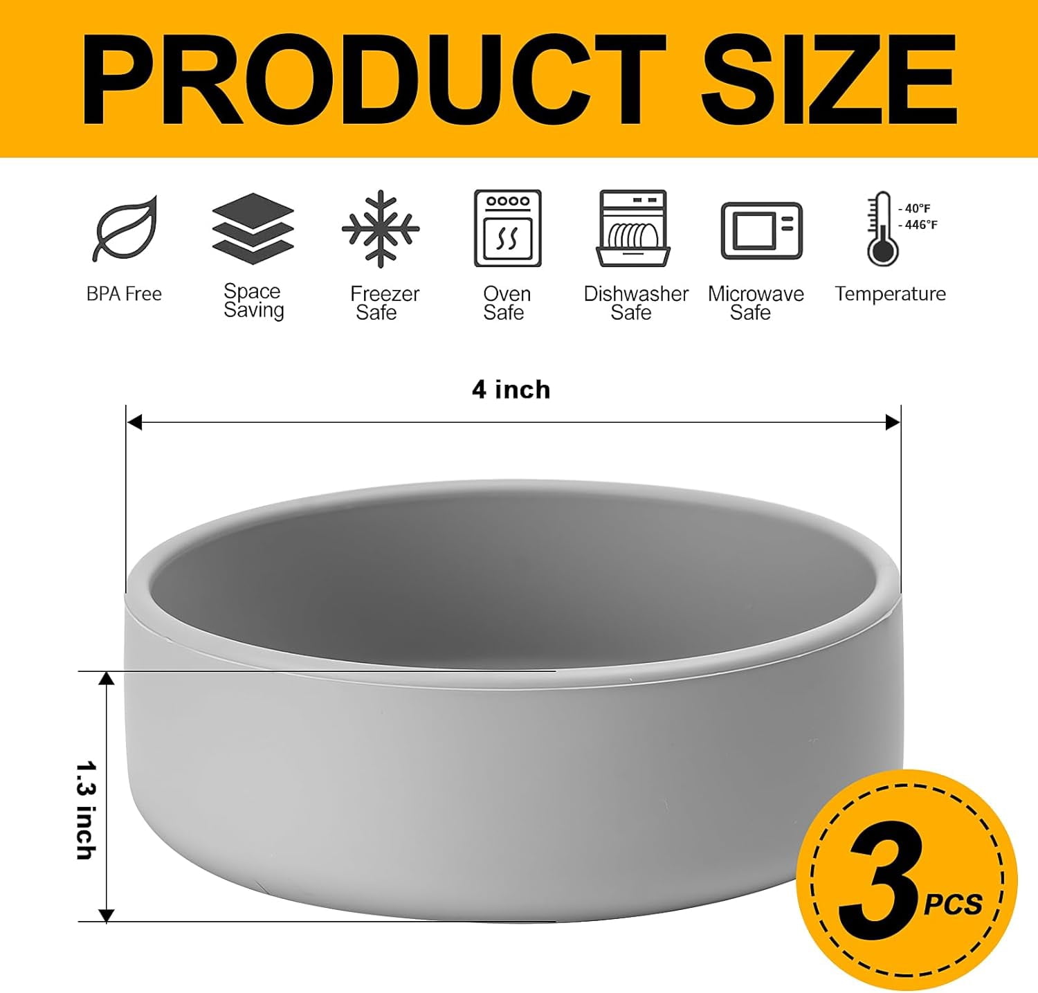 Silicone Microwave Egg Cooker, 3 Pack Air Fryer Egg Molds Eggwich Maker, Individual Egg Cups for Sandwiches Breakfast - Grey