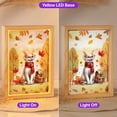 thumbnail image 2 of Welcome Fall Devon Rex Enjoys School Time Autumn Fall Leaves Acrylic Plaque with Wood Photo Frame Box Cat Lover Kitten Owner Gifts Light Box - 02013, 2 of 5