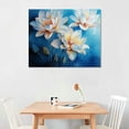 thumbnail image 2 of Abstract Lotus Canvas Wall Art White Lotus Flower Print Painting Colorful Floral Wall Decor for Bedroom Watercolor Lotus Artwork for Living Room Bathroom Yoga Meditation Decor, 2 of 6