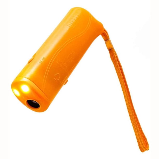 Ahuyentador ultrasónico de perros de plástico con linterna LED para accesorios para mascotas (amarillo) Ehuebsd Libre de BPA