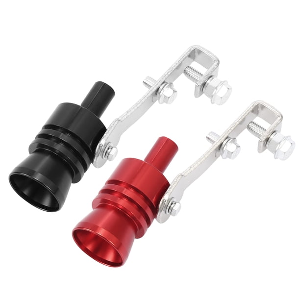 2 Piezas L Tamaño Universal Coche Turbo Sonido Escape Silenciador Negro Rojo