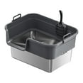thumbnail image 2 of EHJRE Large Cat Litter Box Litter Pan Heightening, Semi Enclosed for Small Large Cats High Sided Sturdy, Anti Splashing, Cat Toilet Dark Gray, 2 of 8