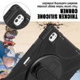 thumbnail image 2 of For iPad Pro 13 M4 2024/iPad Pro 13 M5 2025 Case 13 inch, 360 Hand Strap, Shoulder Strap, Kickstand, Rugged Drop Protection, Black, 2 of 7