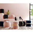 thumbnail image 2 of TOV Furniture Fleur 17.3" H Pouf de Rangement en Velours Transitionnel en Marine, 2 of 6