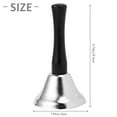 thumbnail image 4 of 24 Pieces Hand Bells Silver Steel Service Handbells Black Wooden Handle Diatonic Metal Bells Musical Percussion ( White), 4 of 8