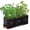 Black, variant on PERFNIQUE Indoor Herb Garden, Herb Garden Planter for Indoor/Outdoor, Farmhouse Plant Pots, Windowsill Herb Garden with Tray(Planter only) Window Pots C48