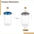 thumbnail image 2 of 4 Pcs 1 Gallon Plastic Pitcher With Lid, Shatterproof Plastic Water Jug Set, Long-Lasting PP Cold Water Carafe with Handle and Spout, Blue & Gray Drink Pitchers for Fridge, 2 of 6