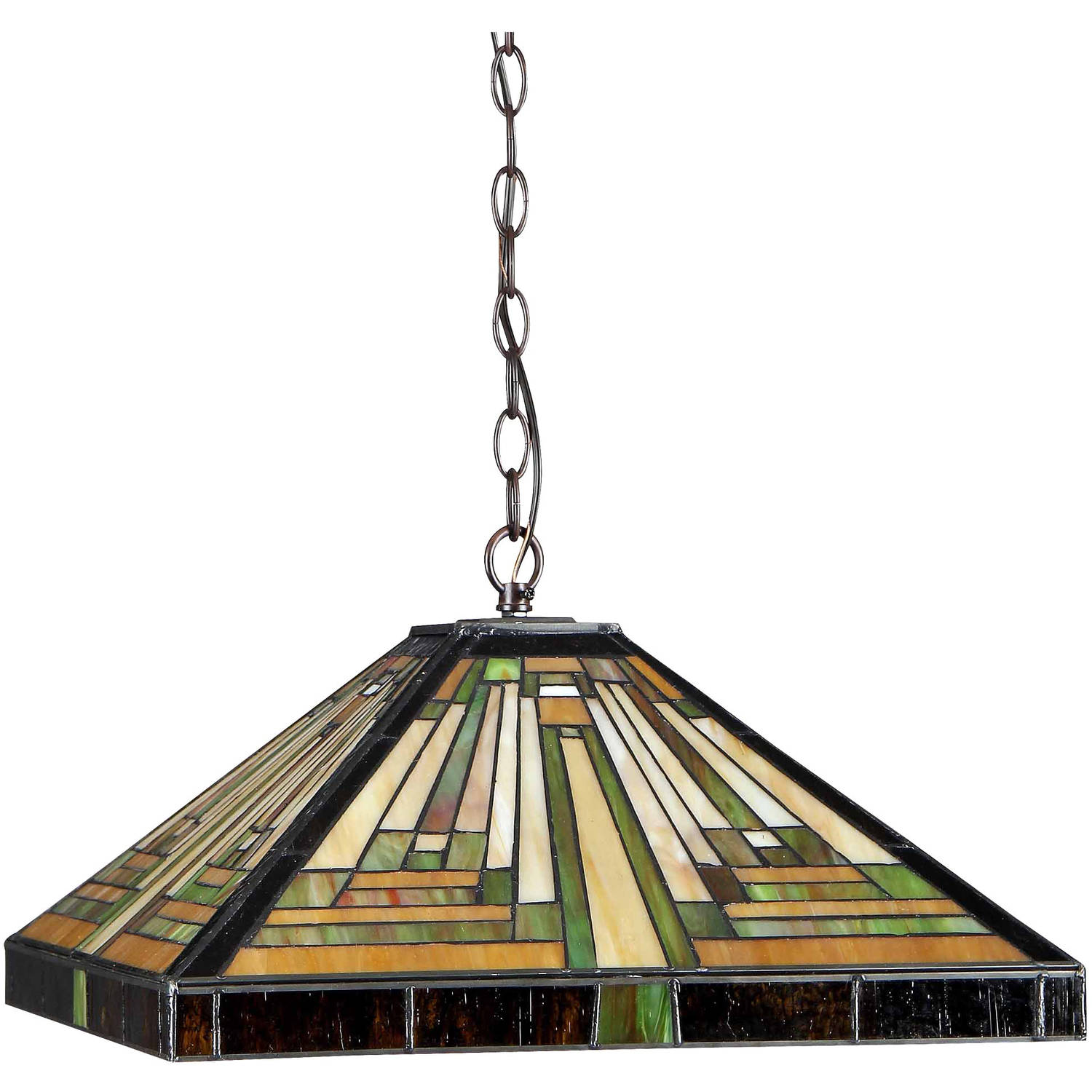 CHLOE Innes Tiffany-style 2 Light Mission Ceiling Pendant Fixture 16" Shade