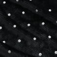 thumbnail image 5 of BNM Polka Dot Plush Soft Fleece Blanket, Throw XL, Black, 5 of 9