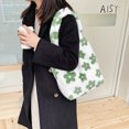 thumbnail image 4 of Bolso de hombro con estampado de flores para mujer bolsa de Likrtyny hombro de felpa suave bolso de mano peludo y esponjoso para compras de invierno, 4 of 9
