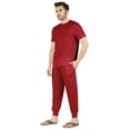 thumbnail image 3 of Inkmeso SolidPajama Set For Mens Short Sleeve Sleepwear Round NeckNightwearPj Set, 3 of 7
