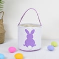 thumbnail image 3 of Giyblacko Easter Bunny Basket Bags Cute Animal Basket Holiday Rabbit Bunny Printed Canvas Gift Carry Candy Bag, 3 of 3