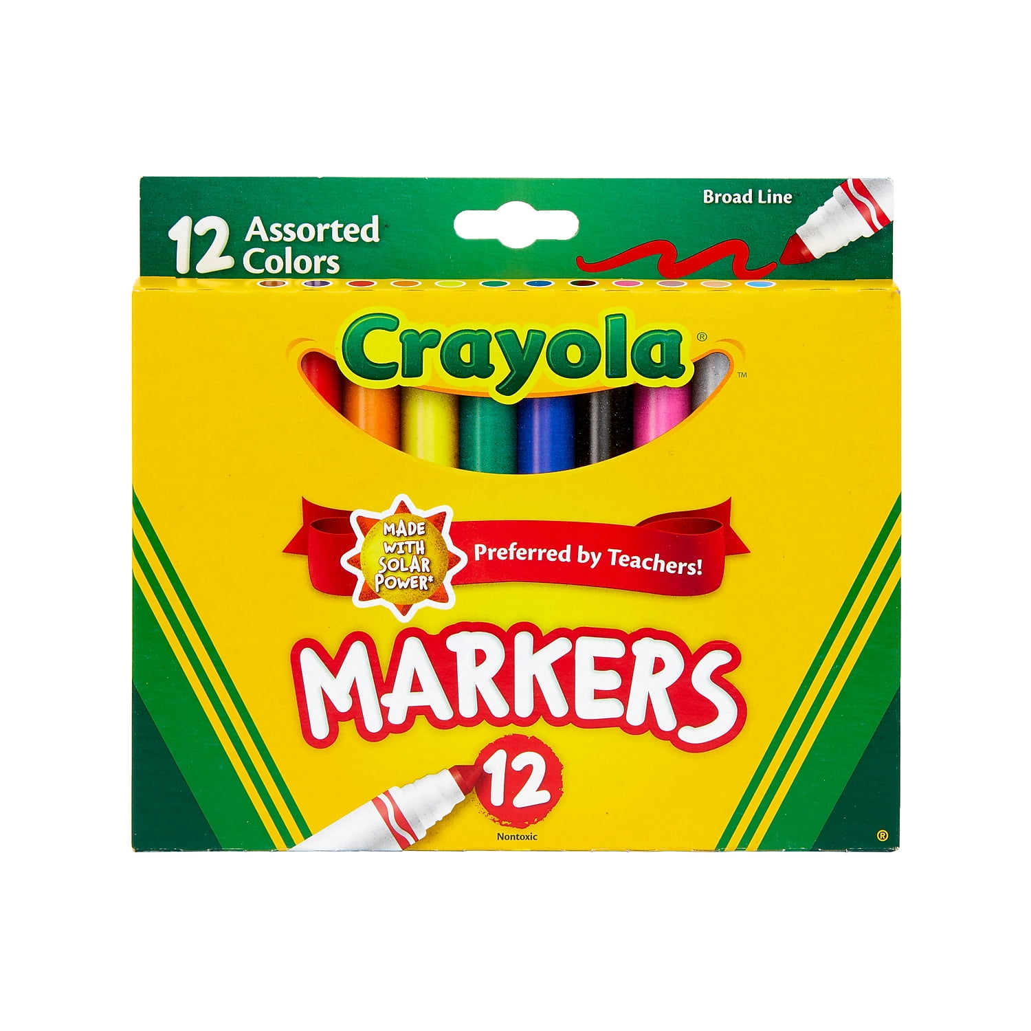  Crayola Broad Line Markers - Orange (12ct), Markers for Kids,  Bulk School Supplies for Teachers, Nontoxic, Marker Refill with Reusable  Box : Toys & Games