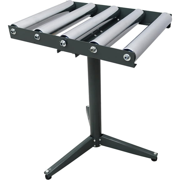 5 Rolls Conveyor Roller Table Adjustable Woodworking Receiving Tree Wood Commercial