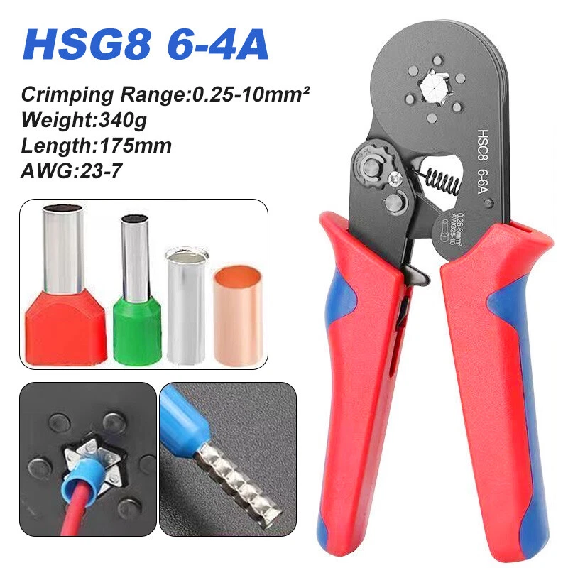 PRIME - Ferrule Terminal Hand Wire Cord End Crimper Crimp Crimping Tool Plier 0.25-10Mm²