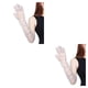thumbnail image 3 of Minnieouse Guantes largos para mujer Decoración de manos Accesorio de ropa Elegante Fiesta de noche Banquete Damas Dedos Guantes Decoraciones Gris claro 2piezas, 3 of 6